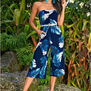 EUC VENUS Strapless Culotte Jumpsuit - S